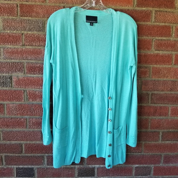 Cynthia Rowley Women's Long Cardigan Sweater, Sz M - Picture 2 of 10